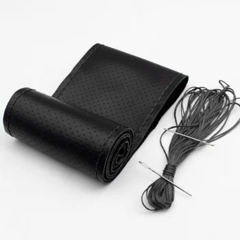 

Genuine Leather Car Steering Wheel Cover Universal For Citroen C1 C2 C3 C4 C5 C6 C8 C4L DS3 DS4 DS5 DS5LS DS6