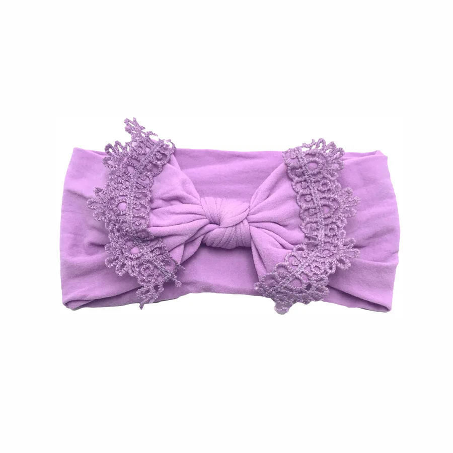 Милая Детская нейлоновая повязка на голову с бантом мягкие эластичные головные