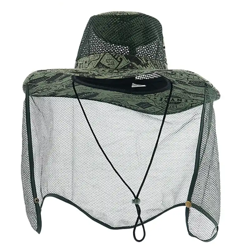 fishing hat with net