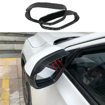 

New Arrival High Quality Carbon Fiber Color Side Door Mirror Rain Visor Guard Trim For Honda Civic 2016+