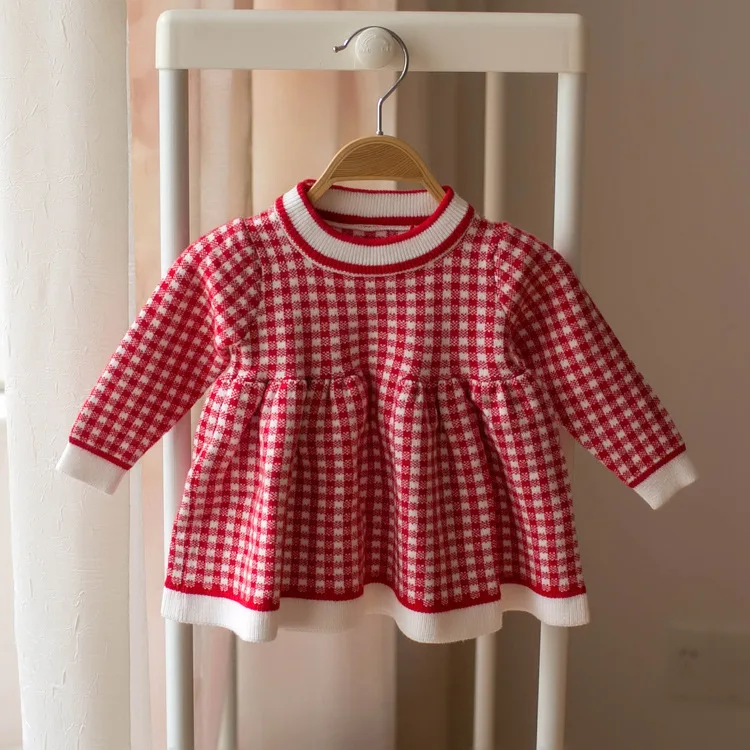 

INS Hot Selling 2019 Spring And Autumn New Style Korean-style Jersey Dress 0-3-Year-Old Infant Long Sleeve Sweater a Ready