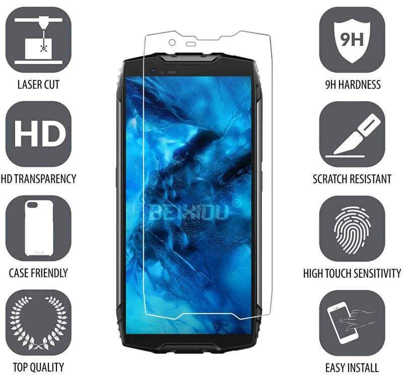 2 шт Полное закаленное стекло для Blackview BV6800 Pro защита экрана закаленное стекло для Blackview BV6800 профессиональная защитная пленка