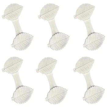 

6 Pack Leaves Silicone Mold Candy Polymer Clay Fondant Molds Cake Decorating Tools Flower Making Gumpaste Rose Leaf Mold