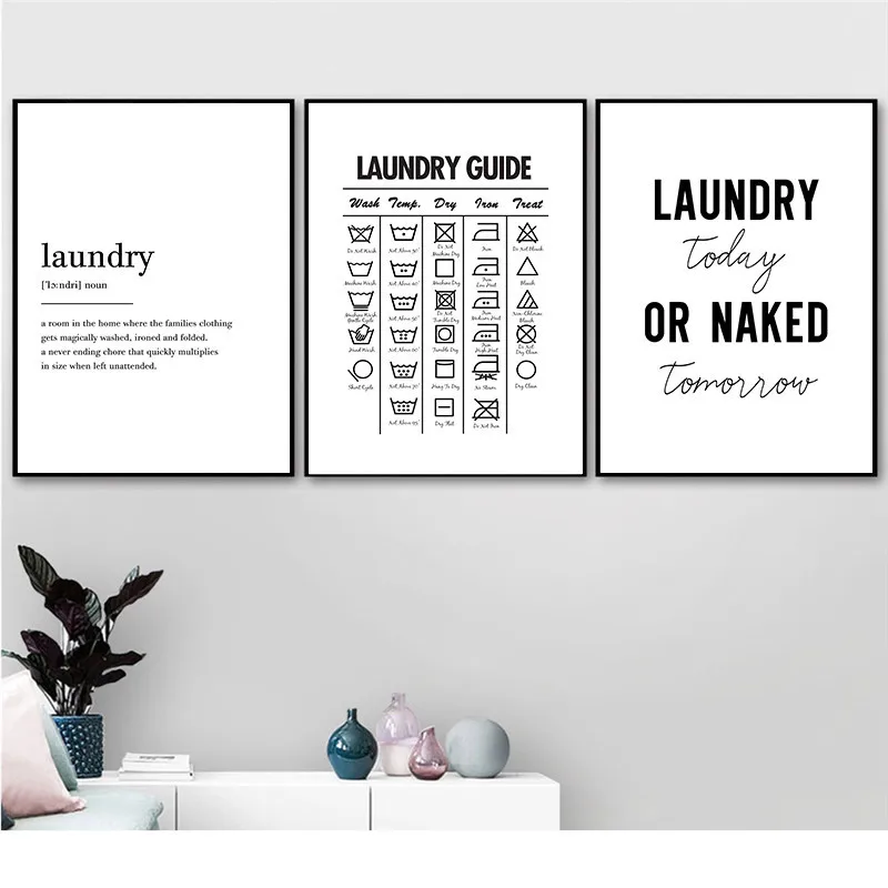 Laundry-Today-Room-Wall-Decor-Laundry-Symbols-Guide-Art-Canvas-Painting-Print-Poster-Laundry-Room-Wall