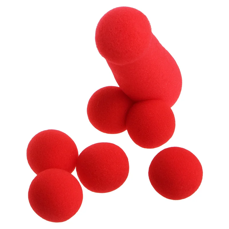 Esponja pequeña Brother 4 Uds., bolas de esponja Rojas, utillaje divertido para escenario, juguetes para trucos de magia