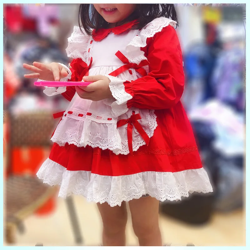 Г. Платье для девочек вечерние платья для маленьких принцесс на день рождения в испанском стиле, Детские платья для девочек с кружевным бантом, детская одежда Эксклюзивное Платье