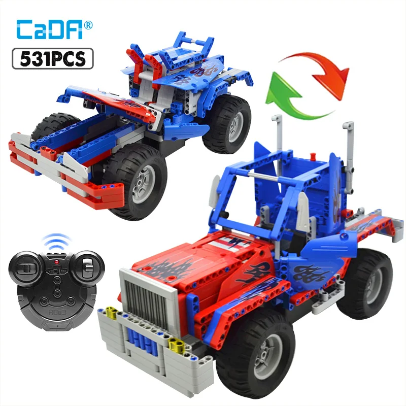 

cada 531PCS RC Optimus Prime truck MOC Building Blocks legoing Technic Remote Control Off-Road Trucks bricks toys for kids