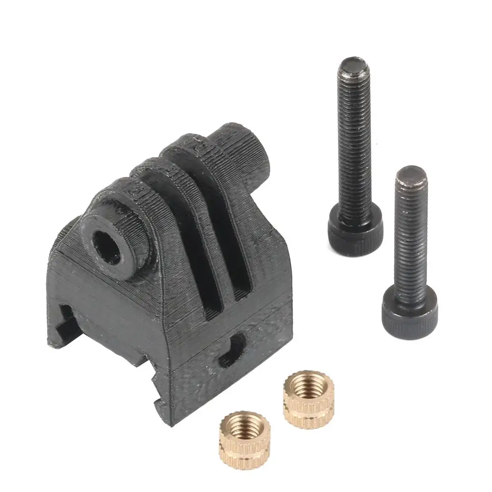 90degree Angle black BGNing PLA 3d-печатный рельсовый Зажим Фиксирующий монтажный адаптер для GoPro Hero 8 7 6 5/Yi/SJcam/eken экшн Спортивная камера подставка держатель - Цвет: 90degree Angle black