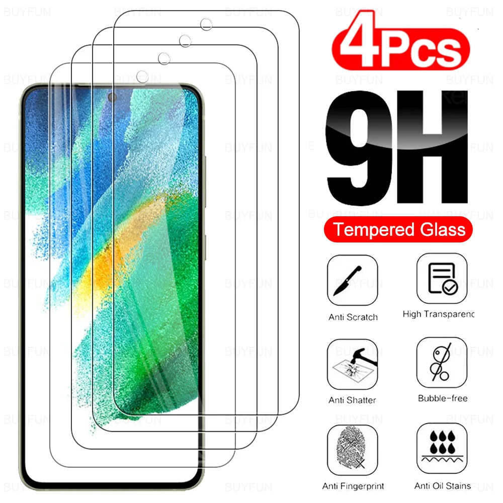 Custodia In Vetro Temperato 4 Pezzi 9H Per Samsung Galaxy S21 Fe 5G Pellicola Protettiva Per Samsung S21 S20 Fe 4G 5G Pellicola Protettiva