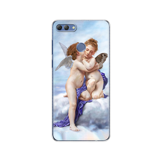 Huawei P Smart 2018  phone case protective 7S soft tpu silicone back cover 360 full protection printed transparent coating