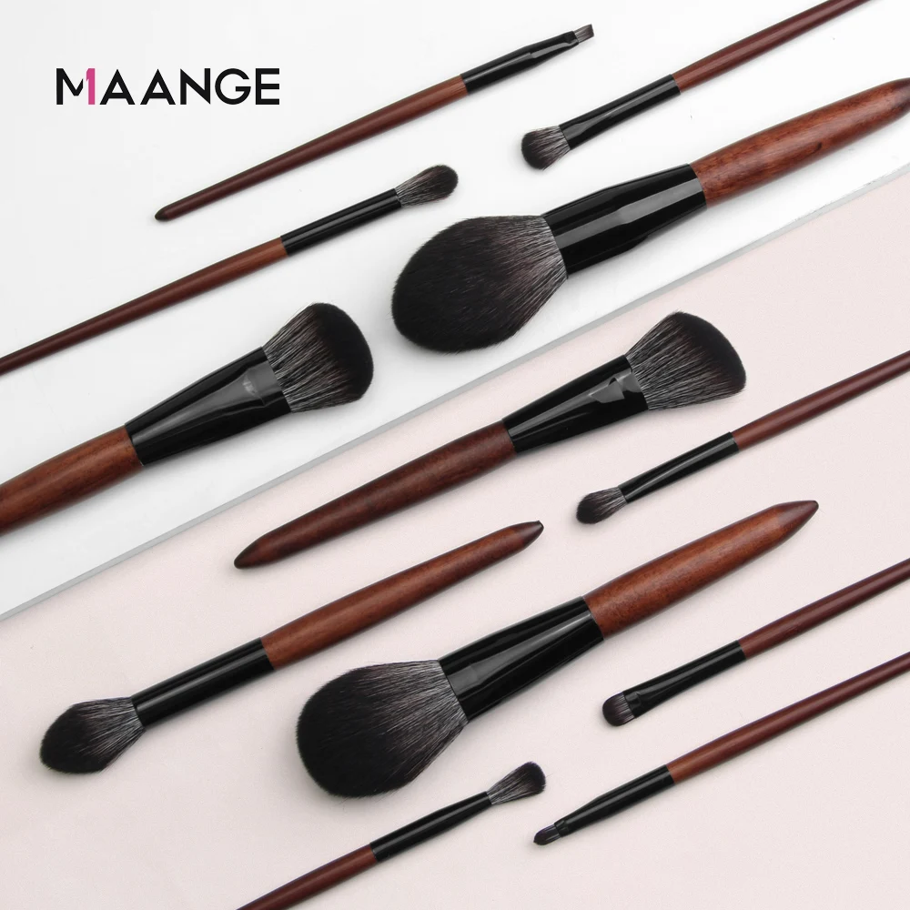 Набор кистей для макияжа MAANGE Professional 11/12 шт. основы пудры растушевки теней