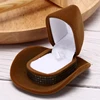 1Pcs Creative Cowboy Hat Shape Rings Box Velvet Jewelry Display Box Storage Case Jewelry Packaging Display New ► Photo 2/6