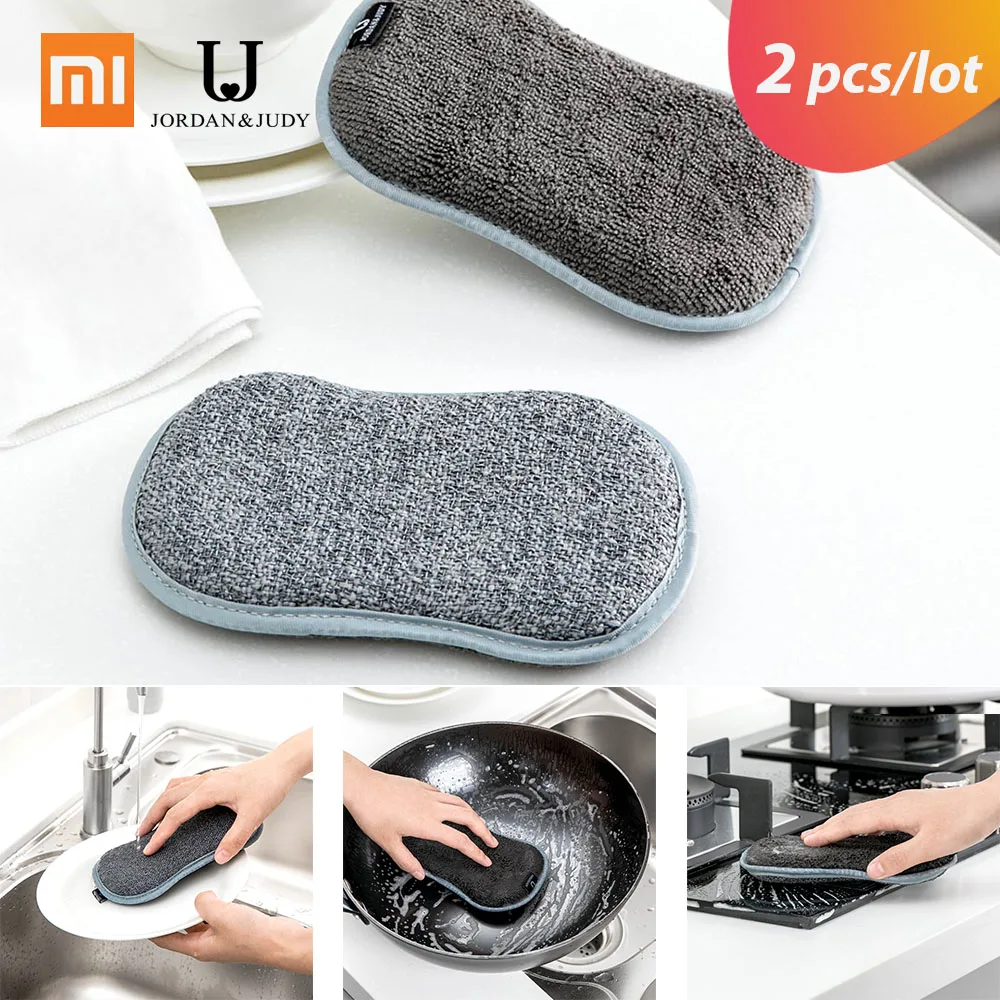 2 шт./лот Xiaomi Mijia чаша щетка для посуды двухстороннее использование щетка для уборки кухонная губка Чистящая кастрюля ершик для очистки сковороды инструменты
