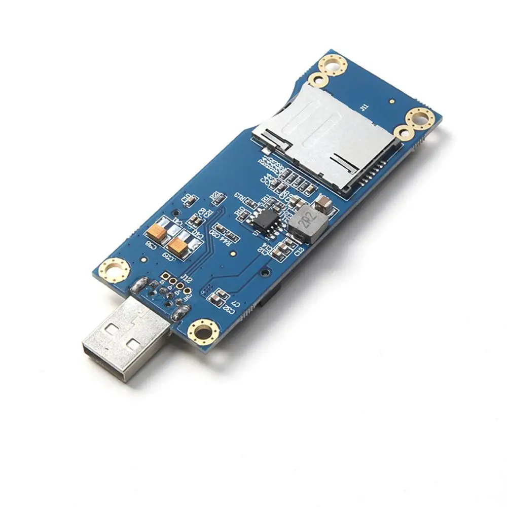 Мини PCI-E беспроводной WWAN к USB 2,0 адаптер карта с sim-картой слот для WWAN/LTE модуль 3g/4G для HUAWEI EM730 для SAMSUNG zte - Цвет: Синий