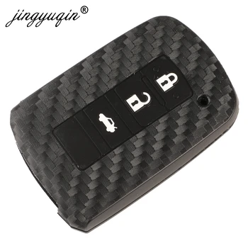 Keyforkess 10pcs Del Silicone Copertura di Chiave Dell'automobile Per TOYOTA RAV4 Corolla Camry Corona Prado di Carbonio 2/3/4 pulsante Smart Chiave A Distanza Caso - Jingyuqin 10pcs Del Silicone Copertura di Chiave Dell automobile Per TOYOTA RAV4 Corolla Camry Corona