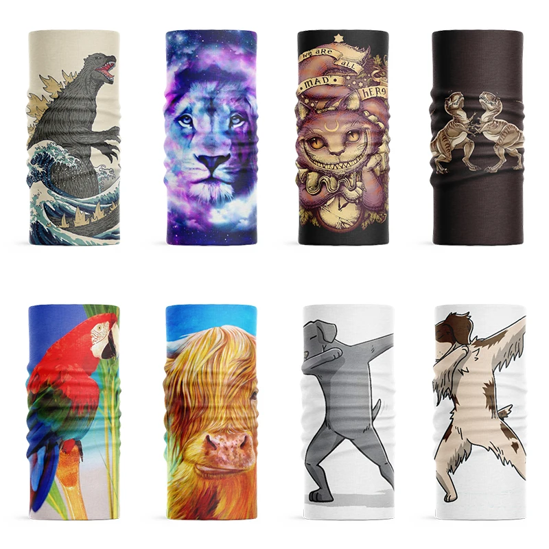 Creative Design 3D Print Men Women Ring Scarf Sports Riding Mask Headdress Dustproof Scarf Microfiber Seamless Tubular Headscarf new 3d printed women ring scarf magic sports headscarf women hair band tubular face neck hijab scarf headband bike cover bandana