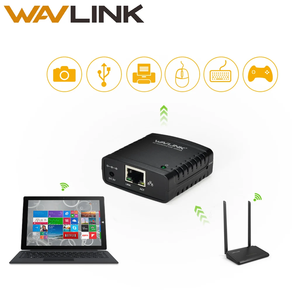 Servidor de Impressão de Rede Adaptador de Alimentação Lan com Windows para Canon Mini Mbps Hub Lrp Impressora Servidor Compartilhar um Ethernet Usb 2.0 100