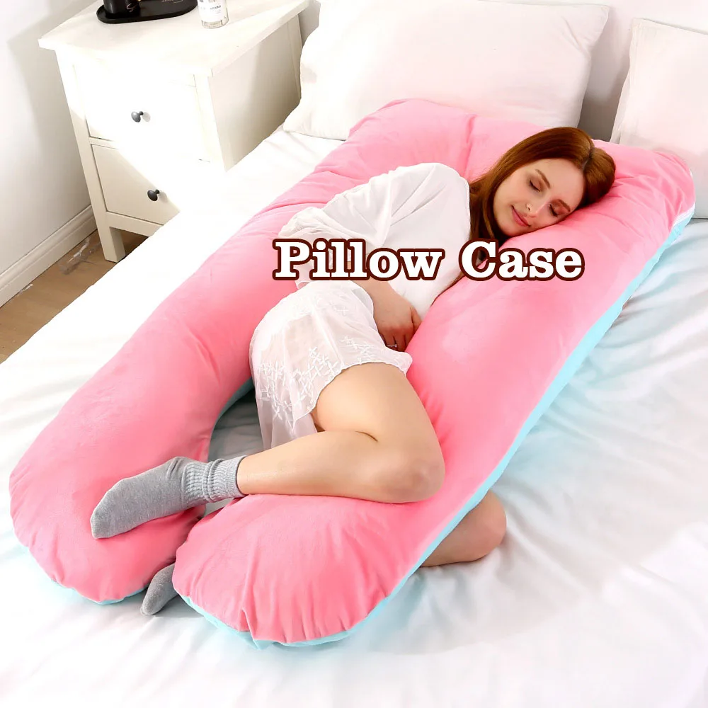 fleece pink blue 140x80 см, чехол для беременных, Женский чехол для подушки, мягкий чехол для беременных - Цвет: fleece pink blue