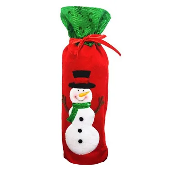 

Christmas Hotel Dining Room Decoration Props Red Wine Set Bow Tie Bottle Set For New Year Christmas Decorations