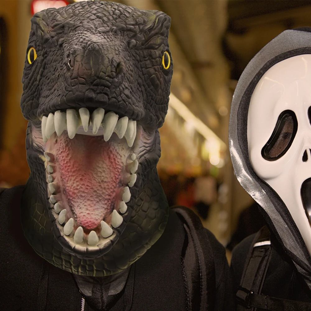 Cosmask Halloween Dinosaur Latex Mask Jurassic World Cosplay Mask