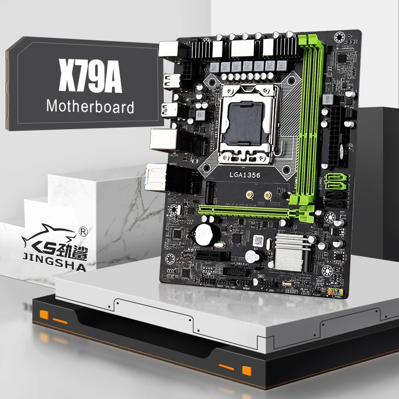 Материнская плата JINGSHA X79A LGA 1356 с поддержкой серверной памяти REG ECC и процессора
