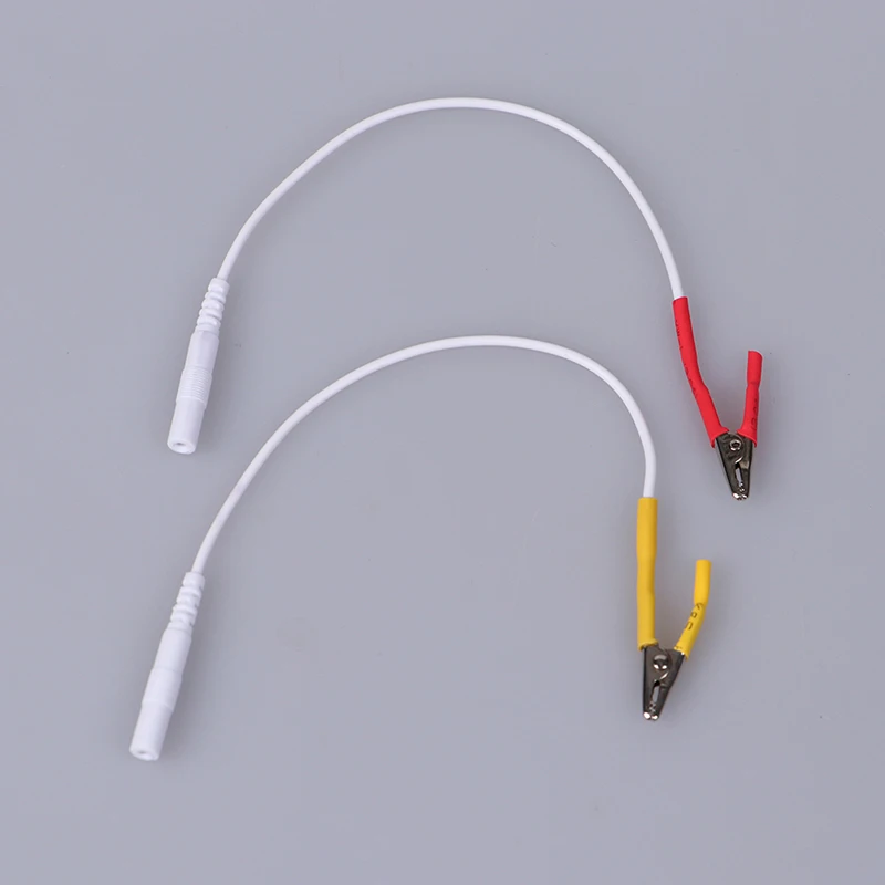 Electrode Pads Electrode Lead Wires 1pcs Tens/Ems tieline Alligator Clip Cable Wire Electrode For SDZ-II Electronic Acupuncture 2mm Pin Type Cable Acupuncture Clip
