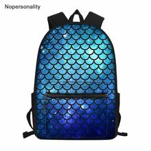 Nopersonality школьная сумка русалки для девочек красивый женский рюкзак Mochila Подростковая Детская школьная книга сумки