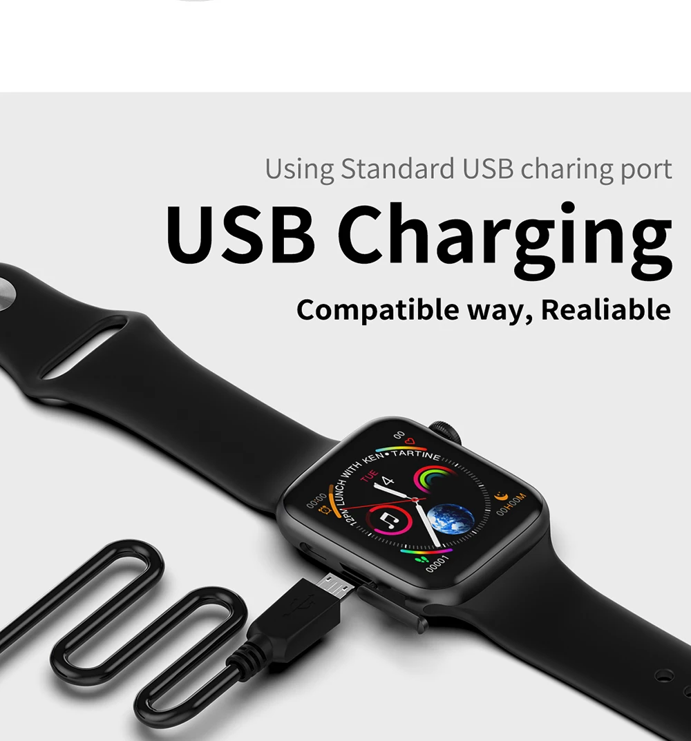 

Smar twatch Heart Rate Blood Pressure Monitor IWO 8 1:1 SmartWatch 44mm For Apple iOS Android phone