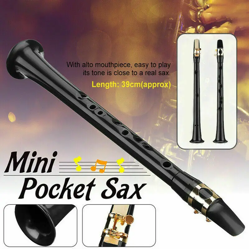 

Portable Mini Pocket Saxophone Little Sax Alto Mouthpiece Simple Musical Instrument BHD2