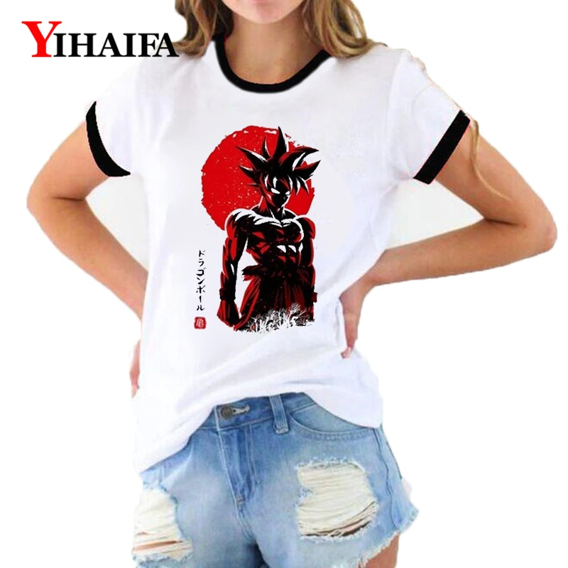 

Women 3D T Shirts Dragon Ball Z Printed Tees Goku Graphic Tee Summer Short Sleeve Ladies Hipster Casual Tops