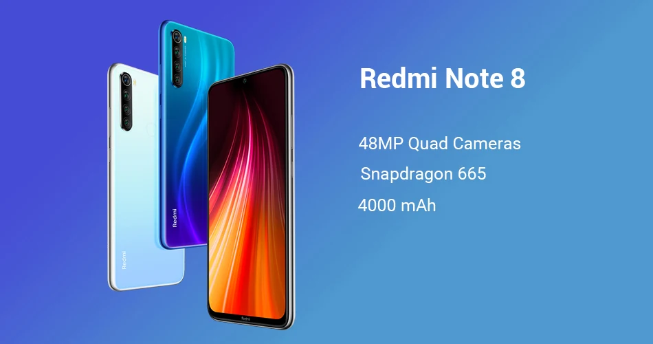Global Rom Xiaomi Redmi Note 8 4GB 64GB Note8 SmartPhone Snapdragon 665 Octa Core 48MP Quad Rear Camera 6.3" 4000mAh