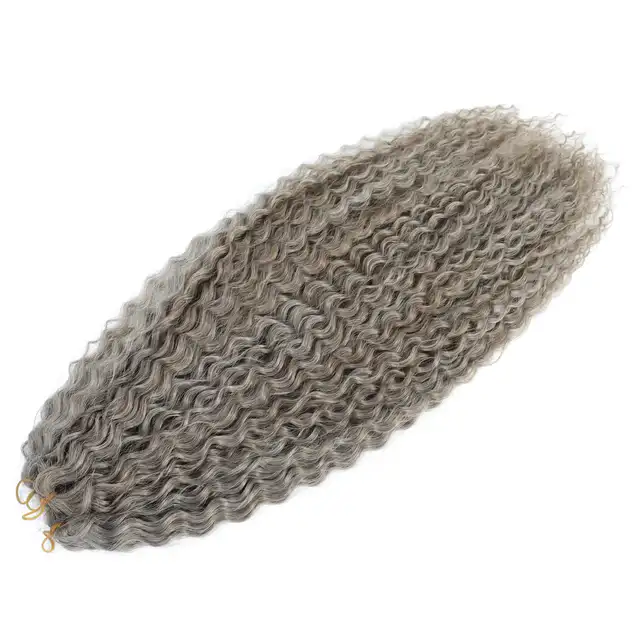 YunRong Synthetic Curl Hair Soft Braiding Extension 30 Inches Crochet Hair Long Water Wave Ombre Color Hair NO6