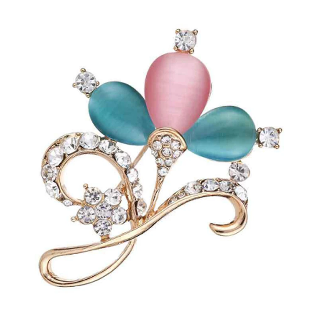 Женская милая Цветочная брошь хит продаж опал юбилей для женщин высококлассные