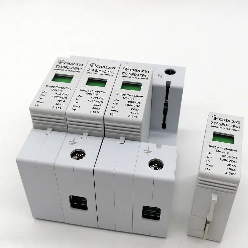 500v 800v 1000v C40 SPD 3P+ N 20KA~ 40KA Защита от перенапряжения разрядник низкого напряжения дом 4 полюса стабилизатор напряжения