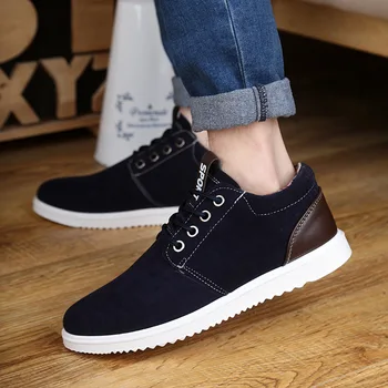 

High Quality Men Vulcanized Shoes New High Top Canvas Casual Shoes Men Autumn Leather Sneakers Metal Chain Plus Size Male Flats
