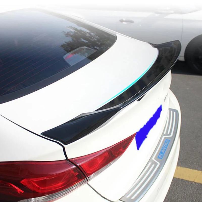 

For Hyundai Elantra big spoiler 2015 16 17 18 ABS plastic Color Rear lip Rear Wing car spoiler Elantra trunk tail accessories
