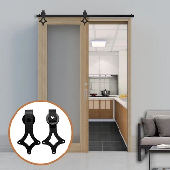 

Gifsin Sliding Barn Wood Door Sliding Track Hardware Kit Hanger Roller Better Than Only Rollers