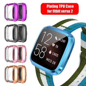 

Soft TPU Protector Case Cover For Fitbit Versa 2 Smart Watch Replacement Screen Protective Shell