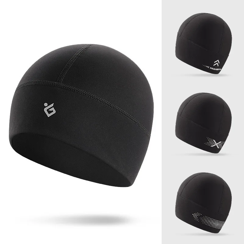 

New Winter Black Ski Hats Riding Warm Caps Outdoor Windproof Earmuffs Plus Velvet Running Skiing Cycling Cap For Men And Women