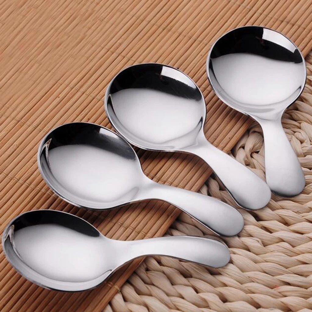 2pcs Mini Stainless Steel Spoons Small Salt Spoons, Sugar Condiments Spoons