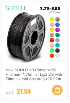 SUNLU ABS 3d принтер нити 1,75 мм ABS нити 1 кг 2.2lbs катушка пластмассы сварочный стержень с деликатной упаковкой