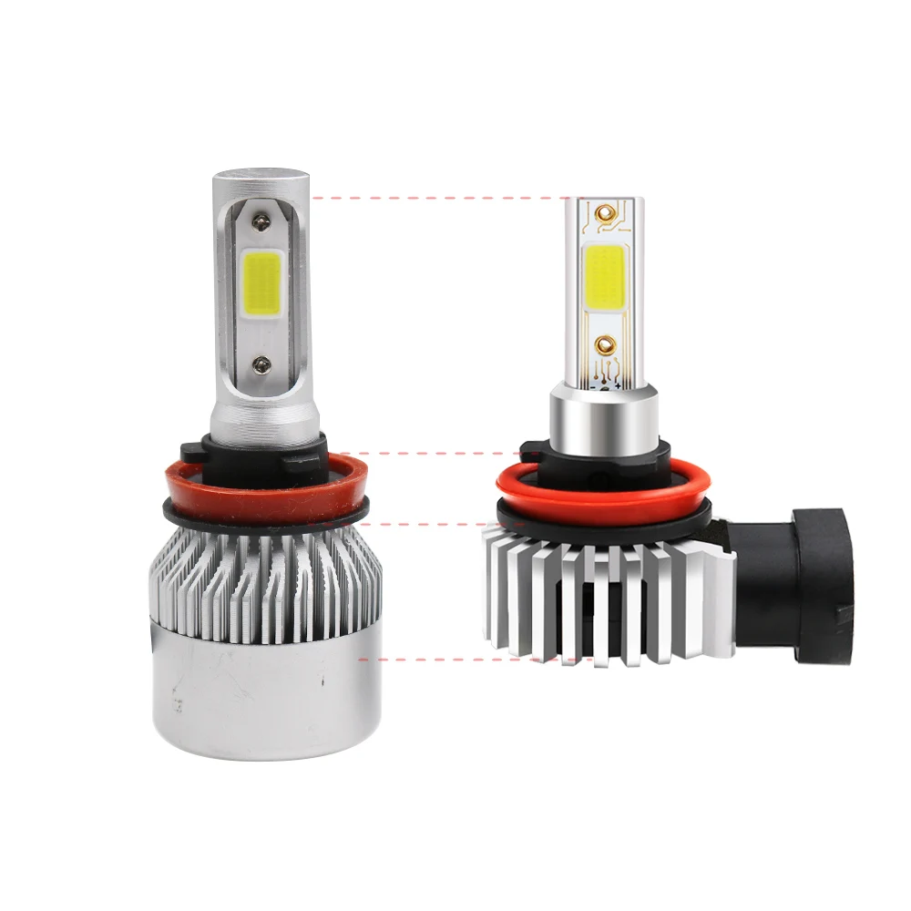 CNSUNNYLIGHT 2pcs H7 H11 H8 9006 LED H1 880 H3 9005 HB3 9006 HB4 Led Headlight Bulbs 72W 8000LM Car Styling 3000K 6000K Lights (7)