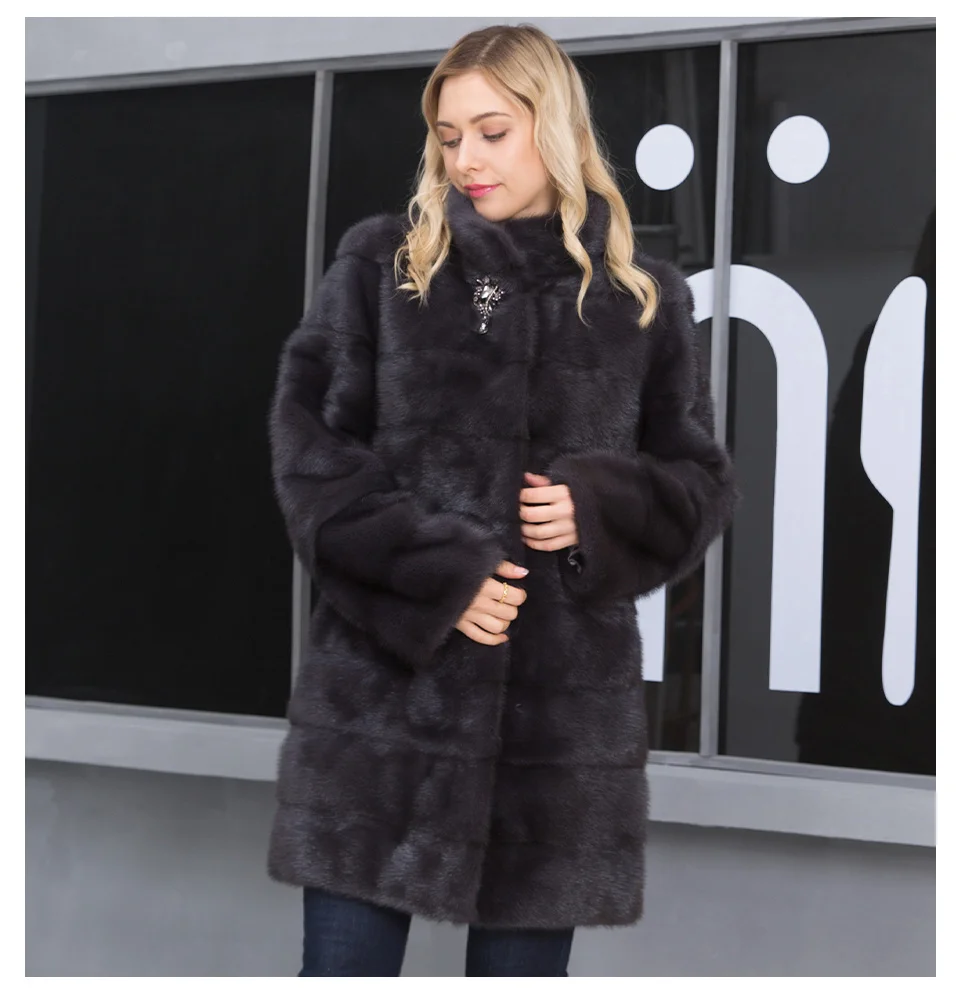 Mink Fur Coat Oversize Women Winter Natural Fur Coats Female Warm Thick Long Genuine Leather Jackets Ladies Detachable 2023 New