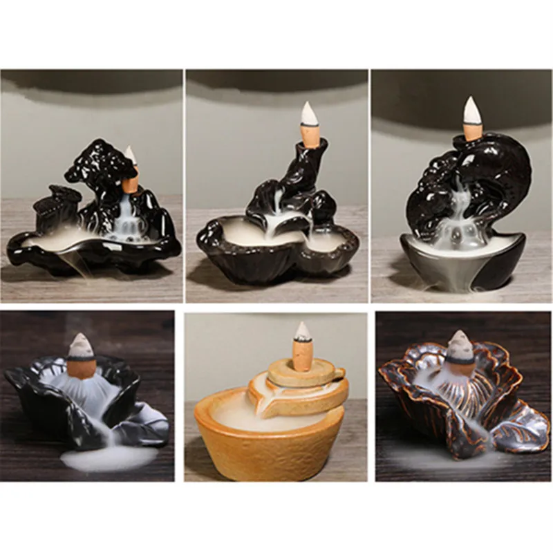 Керамический держатель для благовоний 24 вида портативный горного водопада рук