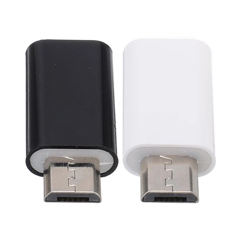 Mayitr High Quality Micro USB Male 5 Pin to USB 3.1 Type C Female Connector Data Adapter Converter Black White