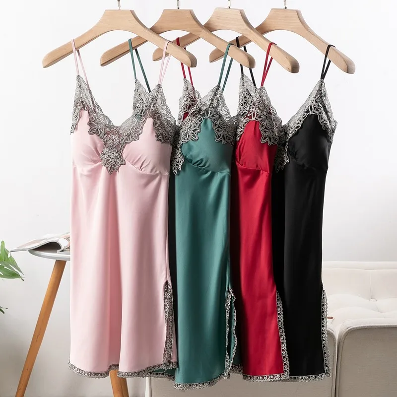 Women Sleepwear Satin Kimono Bathrobe For Sexy Nightwear