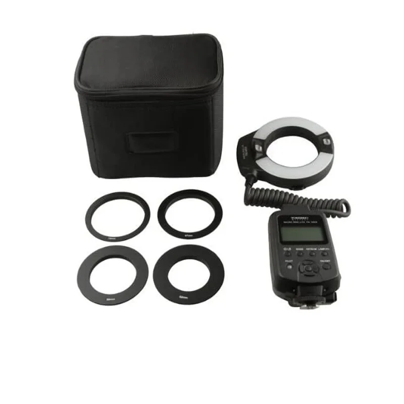 YONGNUO YN-14EX YN14EX TTL Macro Ring Flash/LED Flash Light with Adapter Ring for Canon EOS DSLR Cameras as Canon MR-14EX Camera Flash