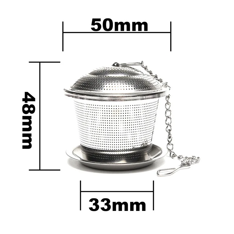 Factory Wholesale Glass Filter Stainless Steel Creative Tea Strainer Silica Gel Tea Hold Stainless Steel Tea Compartment Straine