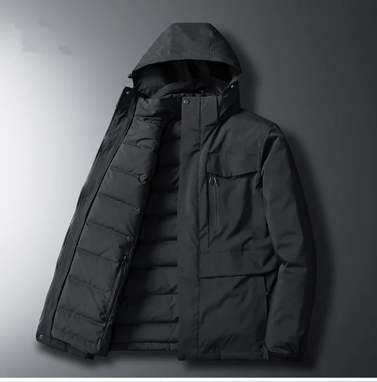 5XL 6XL 7XL 8XL большой размер съемный вкладыш толстый теплый мужской пуховик с капюшоном зимний высококачественный пуховик на молнии с карманами