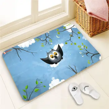 

Fashion Design Custom Cute cartoon OWL Doormat Home Decor 100% Polyester Pattern Door mat Floor Mat foot pad SQ00722-@H0638